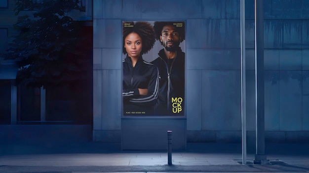 Projeto de modelo de banner de publicidade ao ar livre