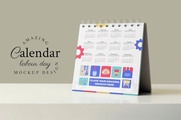 Projeto de modelo de calendário do dia do trabalho