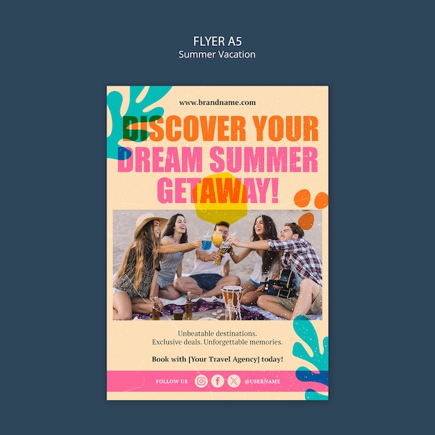 Projeto de modelo de férias de verão