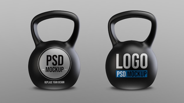 PSD projeto de renderização 3d da maquete kettlebell