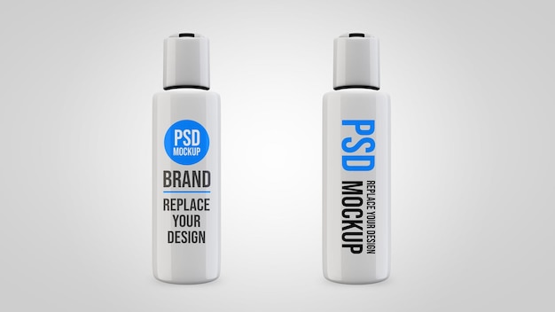 PSD projeto de renderização 3d de maquete de gel de garrafa