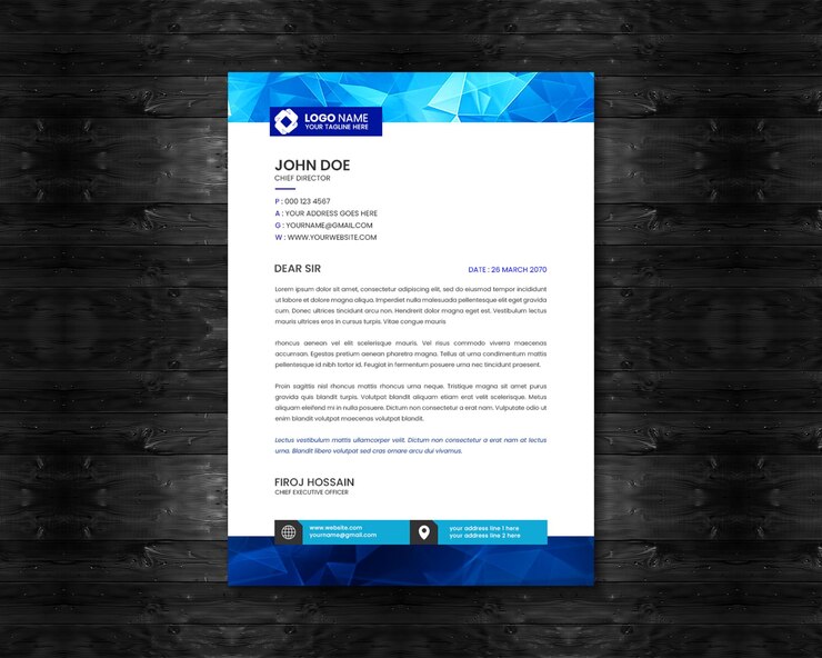 PSD projeto profissional de modelos criativos de papel de carta