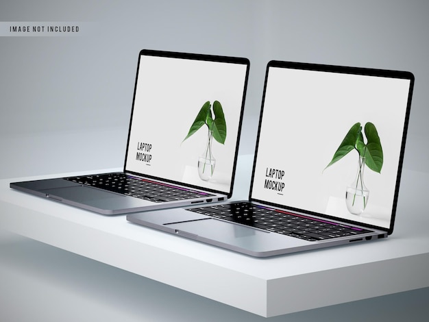 Projeto realista de maquete de laptop