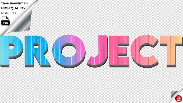 PSD projeto tipografia arco-íris colorido texto textura psd transparente