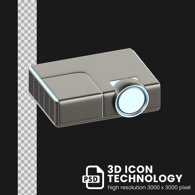 Projetor lcd de ícone 3d para projeto