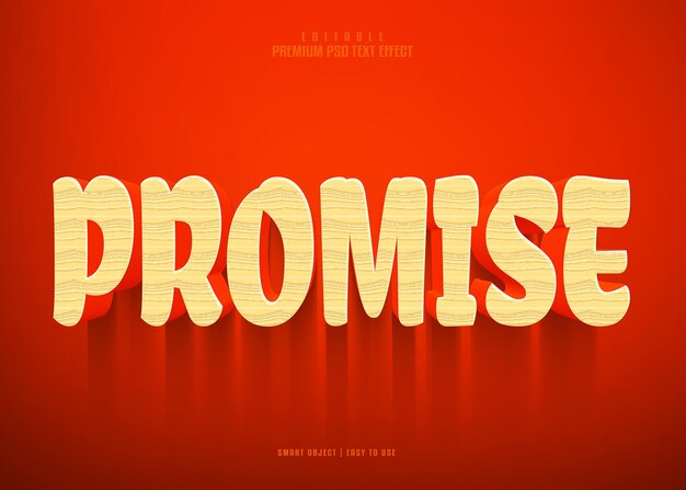 Promesa un efecto de texto 3D premium totalmente editable