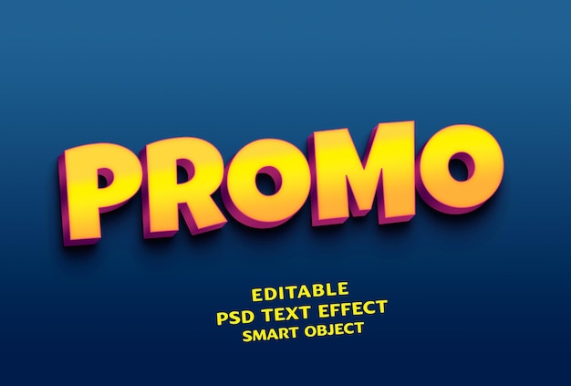 Promo 3d-text-effekt-design