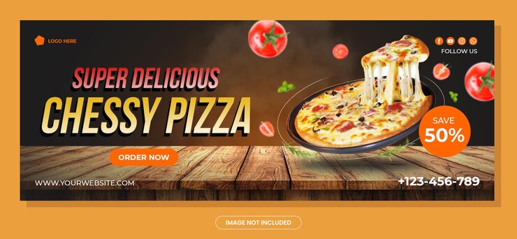 PSD promoção de alimentos nas mídias sociais e modelo de postagem de banner do instagram