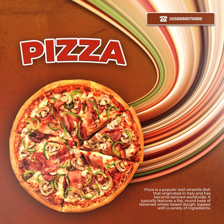 PSD promoção de cartazes de pizza