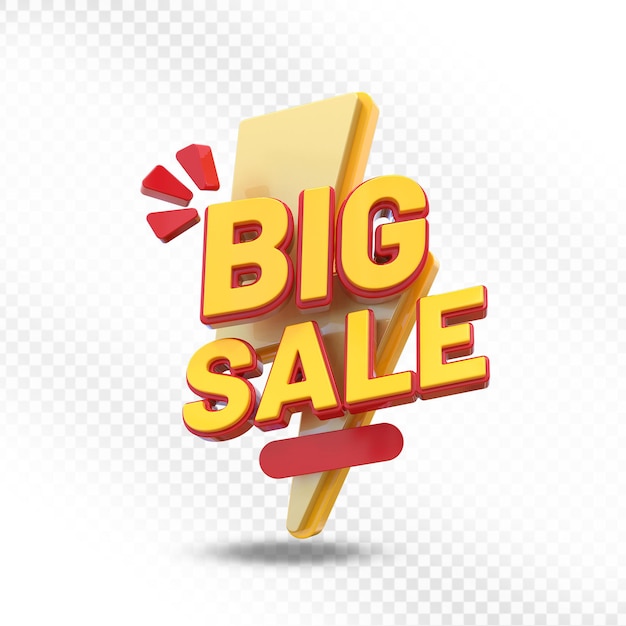 Promoção de grande venda 3D