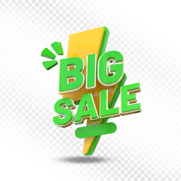 Promoção de grande venda 3D