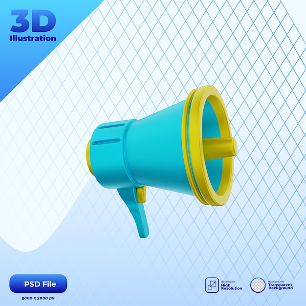 Promoção de ícone de renderização 3d