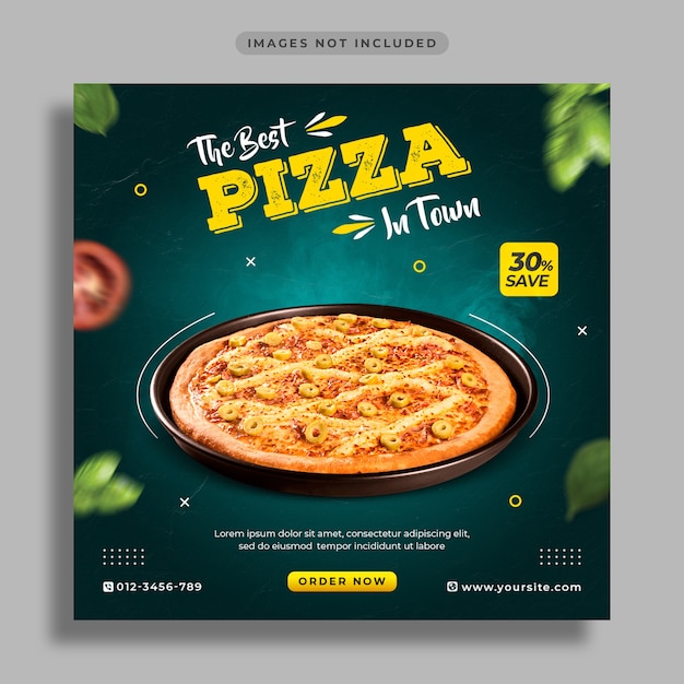 PSD promoção de mídia social de alimentos e modelo de design de postagem no instagram