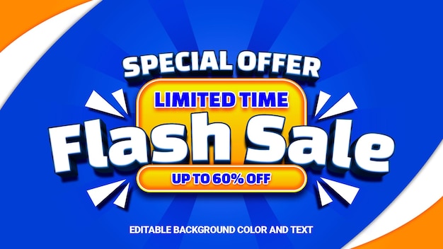 Promoção de modelo de banner de desconto de venda flash