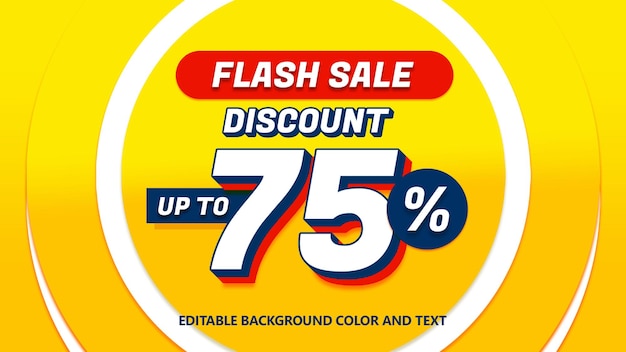 Promoção de modelo de banner de venda em flash