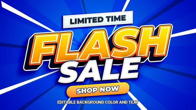 Promoção de modelo de banner de venda em flash