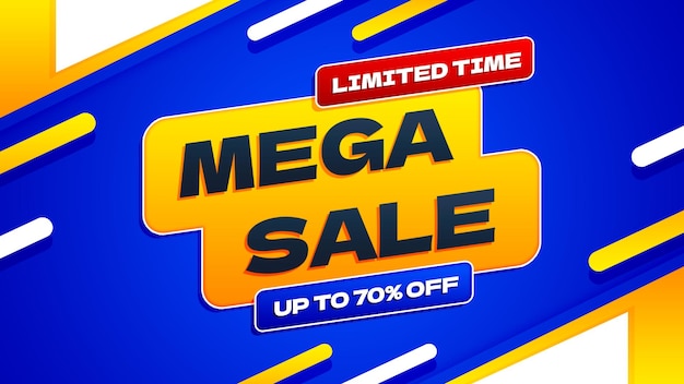 Promoção de modelo de banner mordern de mega venda