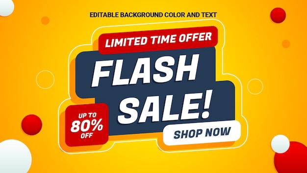 Promoção de modelo de banner mordern de venda em flash