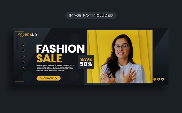 Promoção de venda de moda especial Facebook design da capa