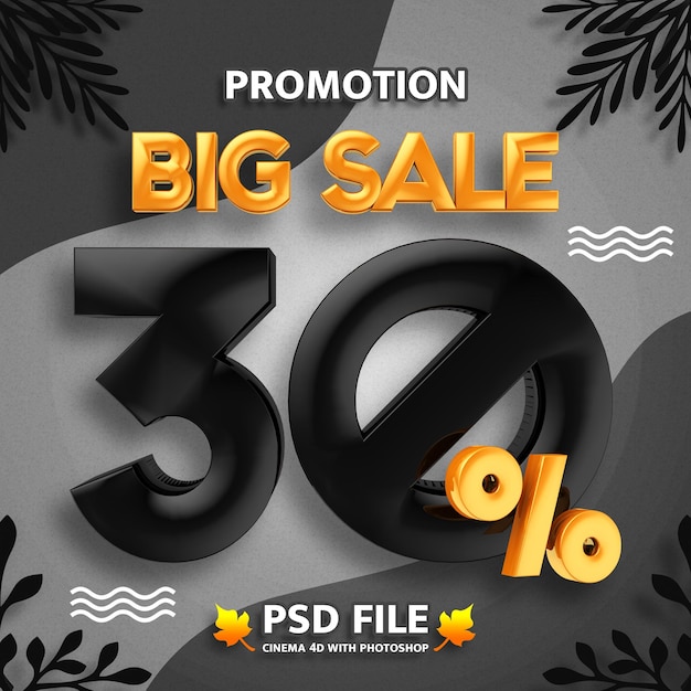 PSD promoção grande venda 30 preto