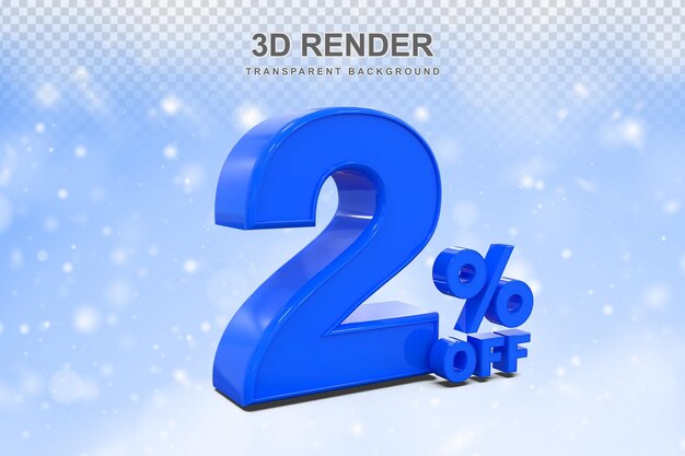 PSD promoción del 2 por ciento de venta en 3d