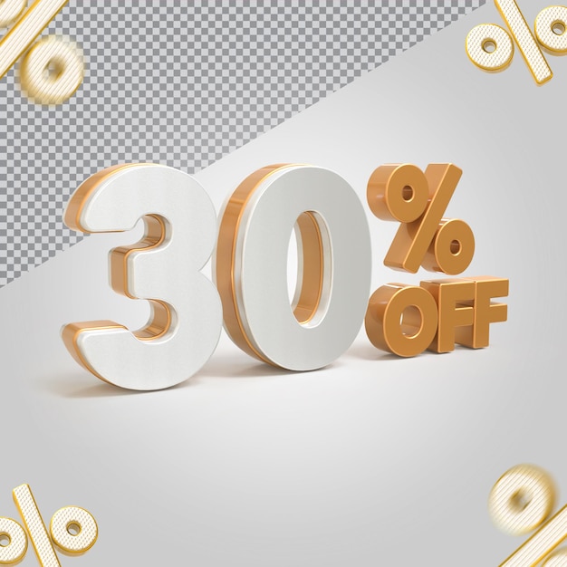 Promoción 3d oferta del 30 por ciento