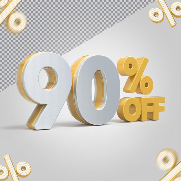 Promoción 3d oferta del 90 por ciento