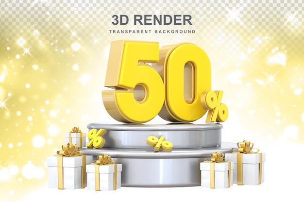 Promoción del 50 por ciento con regalo 3D