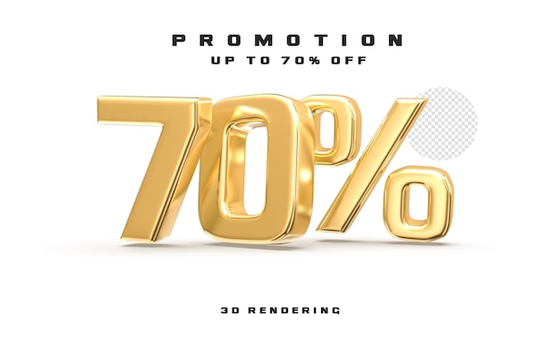 Promoción hasta 70 de descuento Banner 3d Gold
