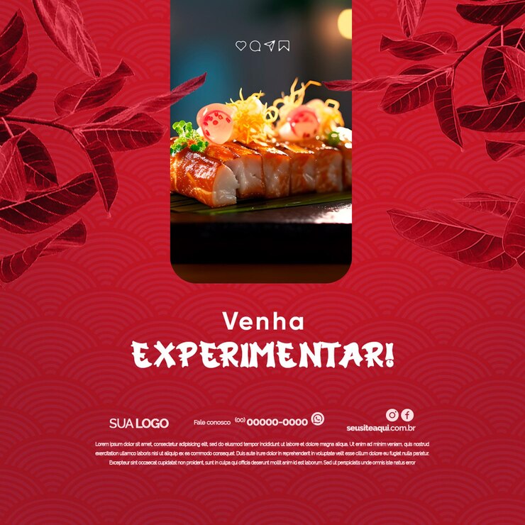 PSD promoción de alimentos en redes sociales y diseño de publicaciones de banner de instagram.