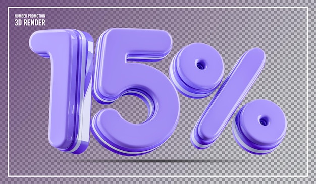Promoción de descuento del 15 por ciento