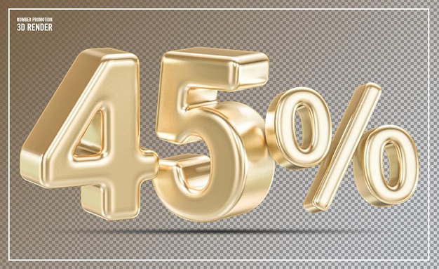 Promoción de descuento del 45 por ciento de oro