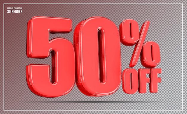Promoción de descuento del 50 por ciento