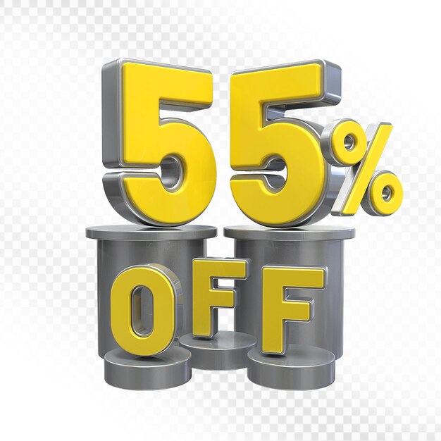 Promoción de descuento del 55 por ciento en los podios