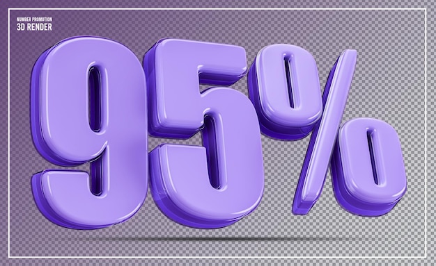 Promoción de descuento del 95 por ciento en púrpura
