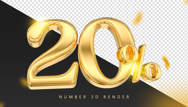 Promoción de descuento de oro 20 para productos de lujo