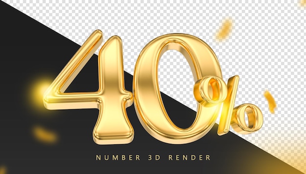 Promoción de descuento de venta de oro 40
