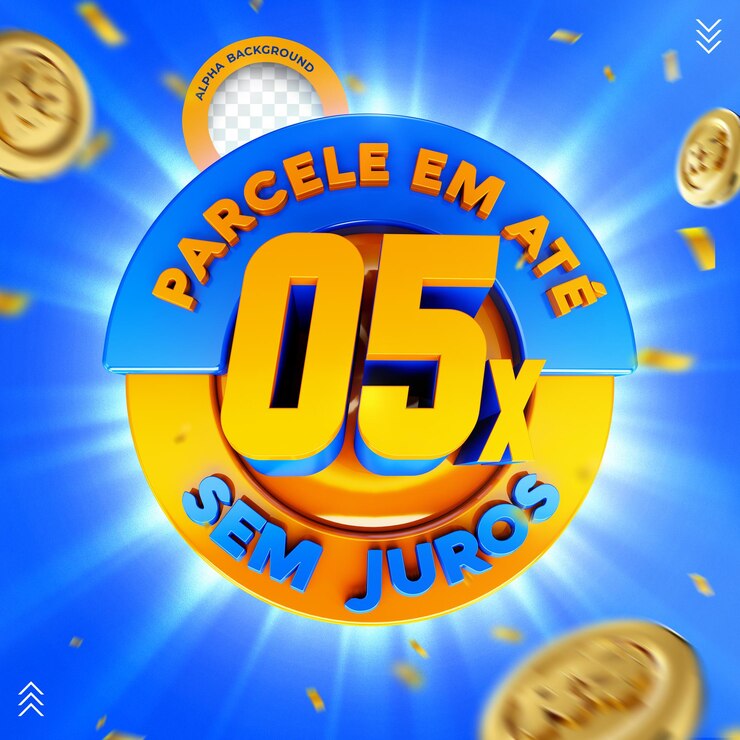 PSD promoción de logotipo 3d pagar en cuotas para sus compras ofertas de etiqueta dividir