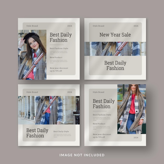 Promoción de moda plantilla de publicación o banner de instagram