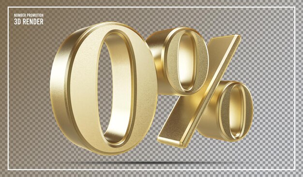 Promoción de oro del 0 por ciento