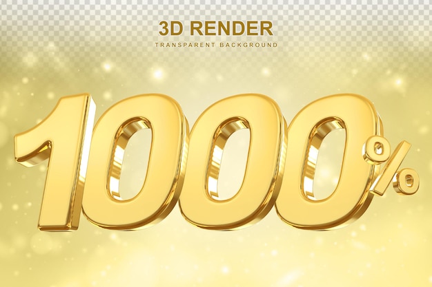 Promoción de oro del 1000 por ciento en 3d