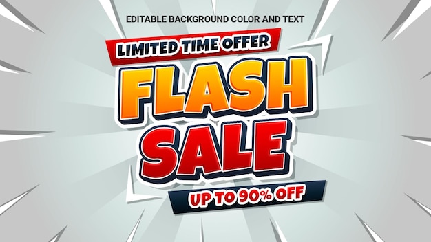 Promoción de plantilla de banner de descuento de venta flash