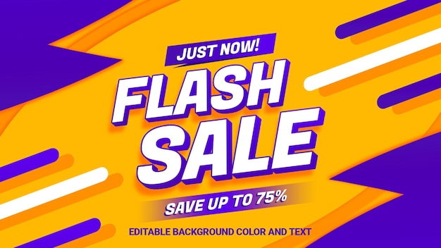 Promoción de plantilla de banner de venta flash