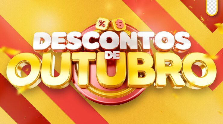 PSD promoción de sellos 3d octubre ofrece comercio minorista brasil octubre ofertas