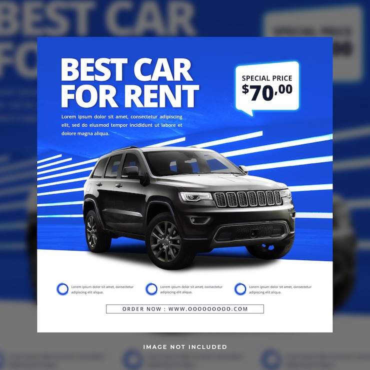 PSD promoción de venta de coches plantilla de banner de publicación de instagram de redes sociales
