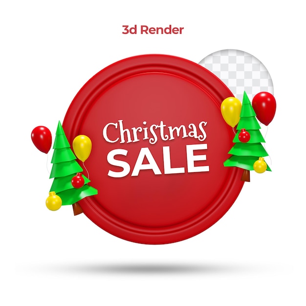 PSD promoción de venta de navidad 3d