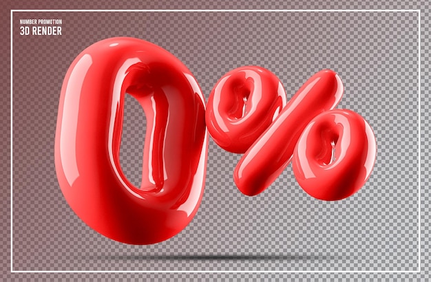 Promoción de venta - Renderizado en 3D con brillo rojo