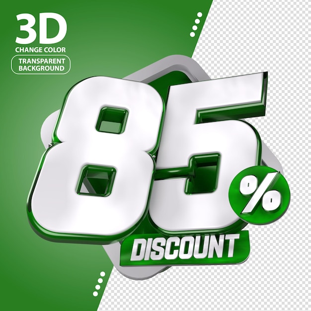 Promoción de ventas con descuento de 85