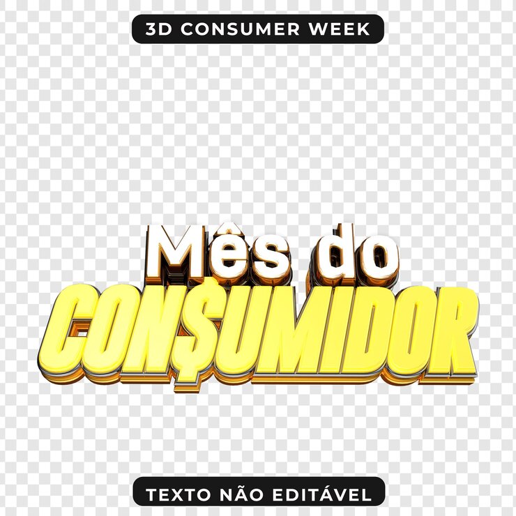 PSD promoción de las ventas de la semana del consumidor 3d