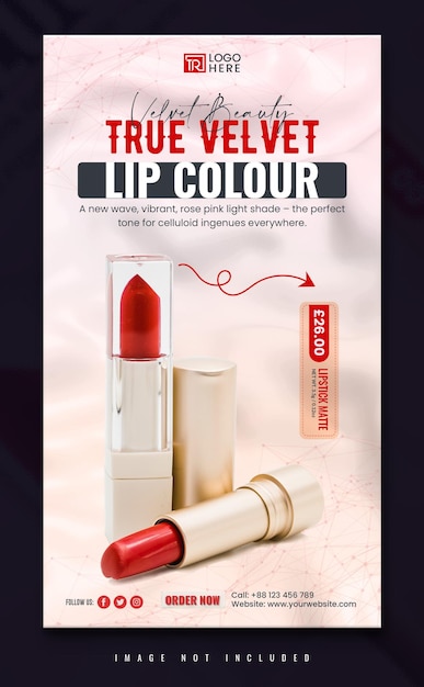 Promoción del verdadero color de los labios de terciopelo